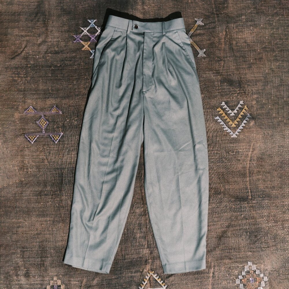 ASOS Wide Leg Trousers – Light Green (W28 / L30)